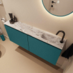 MONDIAZ TURE-DLUX Meuble toilette - 120cm - Smag - EDEN - vasque Glace - position droite - 1 trou de robinet SW1103524