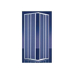 Cabine de douche Plieger Economy accès d'angle 90x90x185cm profil blanc 4283002