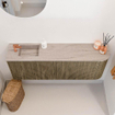 Mondiaz JOYA-DLUX 111.6cm toiletmeubel - ronding rechts kleur Dusk - Wastafel FAYE positie Links 1 kraangat kleur Saba. SW1426092