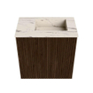 Mondiaz JOYA-DLUX Meuble de toilette 40cm - couleur Walnut - Vasque FAYE position Droite Sans trou de robinet couleur Nata SW1424473