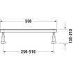 Duravit pieds de baignoire par 2 pièces pour dimension >1000mm 0313475