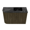 Mondiaz JOYA-DLUX Meuble de salle de bains 61,6cm - arrondi gauche couleur Shadow - Vasque FAYE position droite 1 trou de robinet couleur Lava SW1422851
