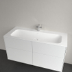 Villeroy & Boch Finion Lavabo pour meuble 120x50cm avec 1 trou pour robinetterie ceramic+ sans trop-plein blanc SW106536