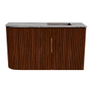 Mondiaz JOYA-DLUX Meuble de salle de bains 71,6cm - arrondi gauche couleur Ruby - Vasque FAYE position Droite 1 trou de robinet couleur Sombra. SW1425688