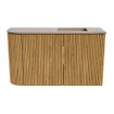 Mondiaz JOYA-DLUX 71.6cm toiletmeubel - ronding links kleur Oak - Wastafel FAYE positie Rechts 1 kraangat kleur Arena. SW1423892