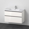 Duravit d-neo ensemble de meubles avec meuble avec 2 tiroirs à fermeture douce 100x20x48cm incluant un lavabo blanc brillant SW642227