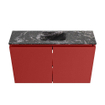 MONDIAZ TURE-DLUX Meuble toilette - 80cm - Fire - EDEN - vasque Lava - position centrale - 1 trou de robinet SW1103772