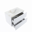 MONDIAZ VICA-DLUX Ensemble meuble de salle de bains - 70cm - meuble bas Talc - 2 tiroirs - vasque encastrée Cloud au centre - sans trous de robinet - version haute 60cm - Frappe SW1088832