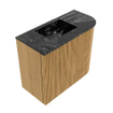Mondiaz JOYA-DLUX 51.6cm meuble de toilette - arrondi droit couleur Chêne - Vasque FAYE position Gauche 1 trou de robinet couleur Lava. SW1422058
