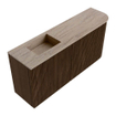 Mondiaz JOYA-DLUX 91.6cm toiletmeubel - ronding rechts kleur Walnut - Wastafel FAYE positie Links 1 kraangat kleur Saba. SW1424674