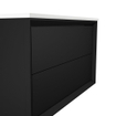 Saniclass Prime Core Meuble sous lavabo - 60x55x45cm - 2 tiroirs - push to open - MDF - mat noir SW892679