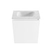 MONDIAZ TURE-DLUX Meuble toilette - 40cm - Talc - EDEN - vasque Opalo - position centrale - sans trou de robinet SW1104133