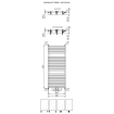 Plieger Florian Nxt M designradiator enkel horizontaal met middenaansluiting 1216x500mm 646W wit 7255395