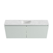 MONDIAZ TURE-DLUX Meuble toilette - 120cm - Greey - EDEN - vasque Opalo - position centrale - sans trou de robinet SW1104335