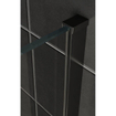 Douche à l'italienne Wiesbaden Slim 60x200cm avec verre clair de 8mm avec profil noir et barre de renfort SW419912