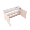 MONDIAZ TURE-DLUX Meuble toilette - 100cm - Rosee - EDEN - vasque Opalo - position droite - sans trou de robinet SW1104531