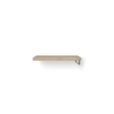 Looox Wood collection Solo plan sous vasque - 100x46cm - Avec porte-serviettes (droite) inox brossé - Chêne massif gris ancien SW108666