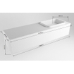 ENSEMBLE DE MEUBLE DE SALLE DE BAIN MONDIAZ ERIN - 150 cm - Marron foncé - 1 tiroir - lavabo à droite - 0 trous de robinet - Urban SW697579