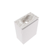 MONDIAZ TURE-DLUX Meuble toilette - 40cm - Cale - EDEN - vasque Glace - position centrale - sans trou de robinet SW1103182