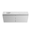 MONDIAZ TURE-DLUX Meuble toilette - 120cm - Plata - EDEN - vasque Opalo - position gauche - 1 trou de robinet SW1104504