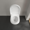 Villeroy & Boch ViCare Cuvette à fond profond - ViCare - sans rebord de rinçage - suspendue au mur - avec AntiBac - Blanc Alpin AntiBac CeramicPlus SW654864