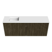 Mondiaz JOYA 100cm meuble de toilette - couleur Shadow - Vasque FAYE position Gauche Sans trou de robinet couleur Talc. SW1421455