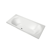 Xenz Cuba Duobad - 180x80x51 - afvoer Midden - acryl - wit SW103055
