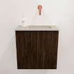 Mondiaz JOYA-DLUX Meuble de toilette 40cm - couleur Walnut - Vasque FAYE position Droite Sans trou de robinet couleur Opalo SW1422518
