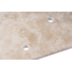 Saniclass Travertine plan - 80x46cm - 1 trou de robinet - 1 découpe pour le siphon - pierre naturelle marbrée SW1242428