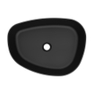 Arcqua Rocker vasque - 50x37x13cm - pose sur plan - droite - organique - marbre coulé noir mat SW927804