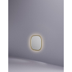 Hotbath &MORE Miroir dans un cadre en aluminium / contour incl. LED indirect changeant de couleur. dimmable. sans points lumineux. avec télécommande BBP Laiton brossé PVD SW1246841