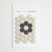 SAMPLE The Mosaic Factory London Mosaique - 15x25cm - carrelage mural et de sol - Hexagone - Porcelaine White + Black Mat SW1159421