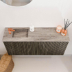 Mondiaz JOYA-DLUX 90cm toiletmeubel - kleur Shadow - Wastafel FAYE positie Links 1 kraangat kleur Oza. SW1425051