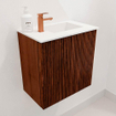 Mondiaz JOYA 40cm toiletmeubel - kleur Ruby - Wastafel FAYE positie Rechts 1 kraangat kleur Talc. SW1421728