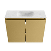 MONDIAZ TURE-DLUX Meuble toilette - 60cm - Oro - EDEN - vasque Opalo - position centrale - 1 trou de robinet SW1104429