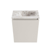 MONDIAZ TURE-DLUX Meuble toilette - 40cm - Linen - EDEN - vasque Glace - position droite - sans trou de robinet SW1103351