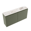 MONDIAZ TURE-DLUX Meuble toilette - 100cm - Army - EDEN - vasque Frappe - position droite - 1 trou de robinet SW1102643