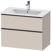 Duravit D-neo Meuble sous vasque 81x46.2x62.5cm 2 tiroirs Taupe mat SW641096