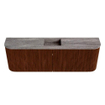 Mondiaz JOYA-DLUX 123.2cm toiletmeubel - ronding links en rechts kleur Ruby - Wastafel FAYE positie Midden 1 kraangat kleur Oza. SW1425564