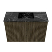 Mondiaz JOYA-DLUX Meuble de toilette 60cm - couleur Shadow - Vasque FAYE position Milieu 1 trou de robinet couleur Lava. SW1422819