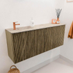 Mondiaz JOYA-DLUX 100cm meuble de salle de bains - couleur Dusk - Vasque FAYE position Gauche 1 trou de robinet couleur Frappe. SW1423134