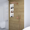 GROHE Smartcontrol Regendoucheset Inbouw - inbouwboxen - antraciet knoppen - hoofddouche vierkant - staafhanddouche - brushed warm sunset SW1558089