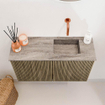 Mondiaz JOYA-DLUX 70cm meuble de toilette - couleur Dusk - Vasque FAYE position Droite Sans trou de robinet couleur Oza. SW1425987