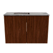 Mondiaz JOYA-DLUX 60cm meuble de toilette - couleur Ruby - Vasque FAYE position Gauche Sans trou de robinet couleur Sombra. SW1425653