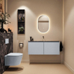 MONDIAZ TURE-DLUX Meuble WC 120 cm Clay. Lavabo EDEN Lava position milieu. Sans trou de robinet. SW1103741