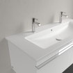 Villeroy & Boch Venticello meubelwastafel met 2 kraangaten 120x50cm met overloop Ceramic+ stone white SW209622