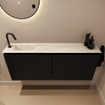 MONDIAZ TURE-DLUX Meuble toilette - 120cm - Urban - EDEN - vasque Ostra - position gauche - 1 trou de robinet SW1104676