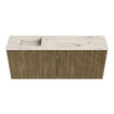 Mondiaz JOYA-DLUX 100cm meuble de toilette - couleur Dusk - Vasque FAYE position Gauche 1 trou de robinet couleur Nata. SW1426272