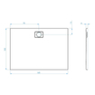 Xenz Flat Plus Douchebak - 140x100cm - Rechthoek - Pergamon SW648088