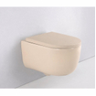 QeramiQ Dely Swirl Ensemble WC - 36.3x51.7cm - réservoir encastré Geberit UP320 - avec châssis Burda - abattant 35mm - plaque de commande blanche brillante - boutons ronds - beige SW1138600